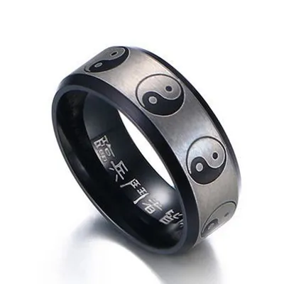 Men's stainless steel gossip ring