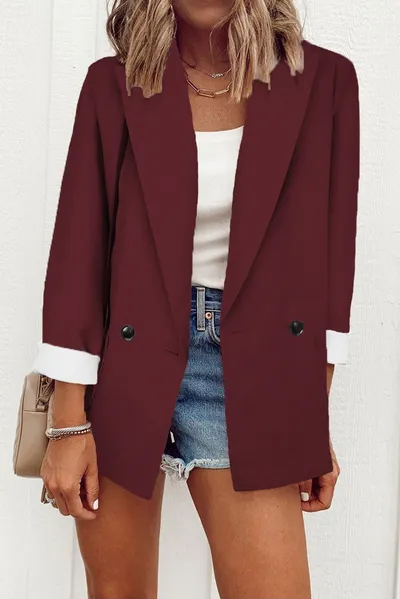 Temperament Slim Jacket Fashion Business Single Breasted Long Sleeve Casual Suit Top Clothing