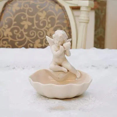 Rabbit rooster angel ceramic snack nut small dish