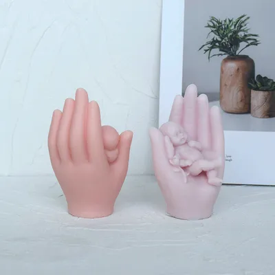 Handheld Kick Baby Aromatherapy Candle Silicone Mold Ornaments