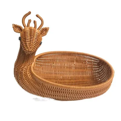 Creative Rattan Fruit Basket Home Furnishings Home Storage
