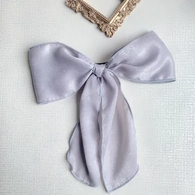 Silk satin oversized bow hair tie