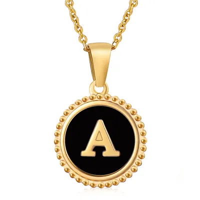 Fashion Stainless Steel Letter Necklace Female