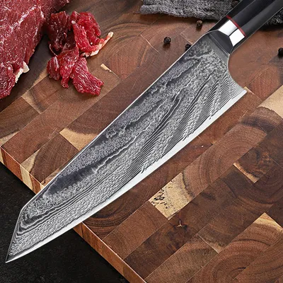 Japanese Imported Damascus Steel Slicing Knife Kitchen Knife For Cutting Meat