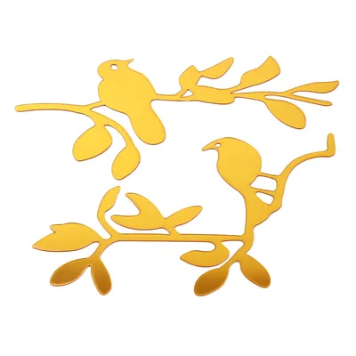 3D Mirror Bird Branch Wall Decal Room Decoration Wall Sticker