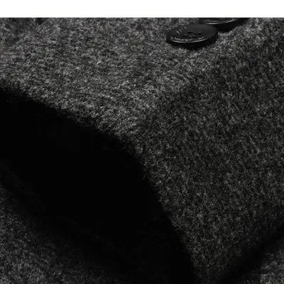 Men's Simple Casual Fit Solid Color Wool Tweed Jacket