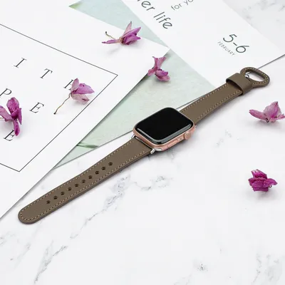 Watch Single Loop Shrinking Leather Strap