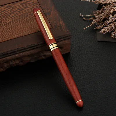 Red Wood Student office Supplies Fountain pen