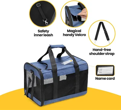Dog Cat Carriers Bags Car Portable Transport Pet Bag Cage Portable Pet Foldable Outgoing Travel