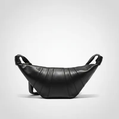Hot-selling European And American Sheep Leather Croissant Bag For Foreign Trade, Crossbody Lazy-style Horn Bag, Vintage Genuine Leather Shoulder Crossbody Dumpling Bag