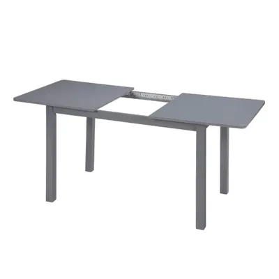 59 Extendable Dining Table, Modern House Dining Room Table For 4-8, Wooden Kitchen Table , Dining Room, Working Office, Home Living Room Furniture For Small Space, Dark Gray