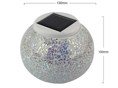 فسيفساء ضوء زجاجي LED ضوء شمسي ضوء شمسية حديقة شمسية وحرف إضاءة الحديقة