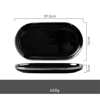 Silver Light Luxury Ceramic Dinnerware With Gold Edge And Silver Edge