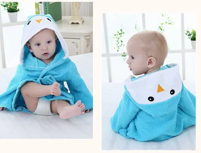 Cartoon Cute Animal Modeling Baby Bath Towels Baby Bathrobes Cotton Children's Bathrobes Baby Hooded