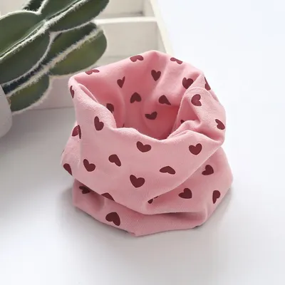 Children's Cartoon Printed Cotton Scarf For Wind And Cold Protection