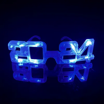 LED Glowing New Year Glasses Glitter Glasses For Party Evening Decoration
