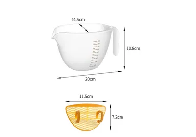 Large Capacity Graduated Measuring Cup For Beating Eggs Egg Liquid Filtering Egg Foam Baking Bowl Mixing Bowl Kitchen Household