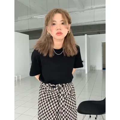 Checkerboard Skirt Plaid High Waist Slim Skirt