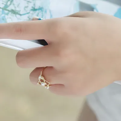 French Vintage Pearl Hollow Ring