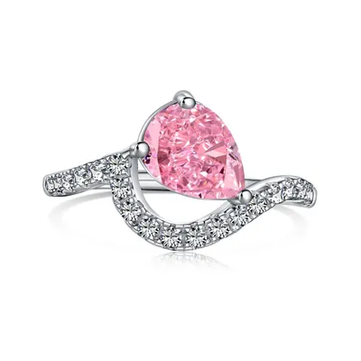 S925 Sterling Silver High Carbon 8A Zircon Ring