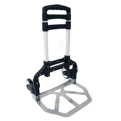 Portable, Foldable, Telescopic Trolley Trolley, Trolley, Luggage Cart, Black