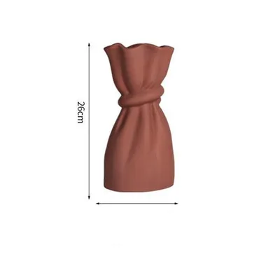 Cloth Bag Ceramic Dry Vase Creative Retro Craft