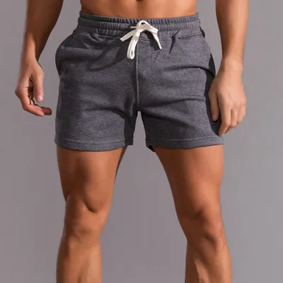 Solid Color Men's Sports Running Fitness Casual Shorts