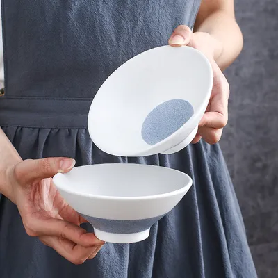 Japanese-style Ceramic Speaker Rice Bowl Household