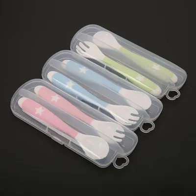 Baby Silicone Spoon Fork Storage Box