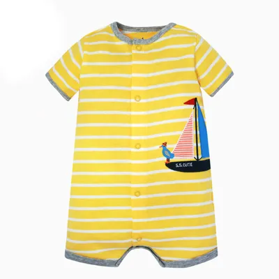 Summer Newborn Baby Short-sleeved Romper Climbing Costume
