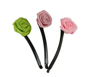 Satin Rose Multi-color Clip Edge Clip