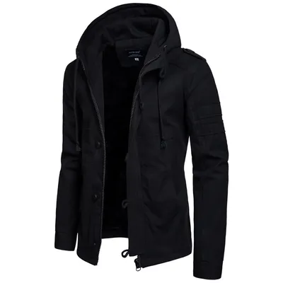 European and American youth casual hooded cardigan jacket