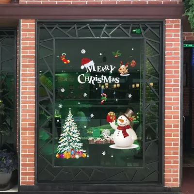 Door shop window sticker