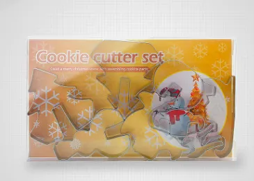 8 18-piece Set Gingerbread House Stainless Steel Christmas Scenario Cookie Cutters Set Biscuit Mold Fondant Cutter Baking Tools