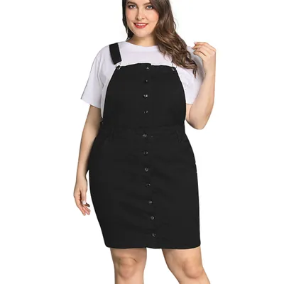 Large size suspenders jeans women's foreign trade