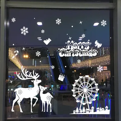 Door shop window sticker