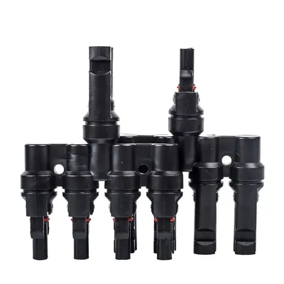 Solar T-type five way photovoltaic connector
