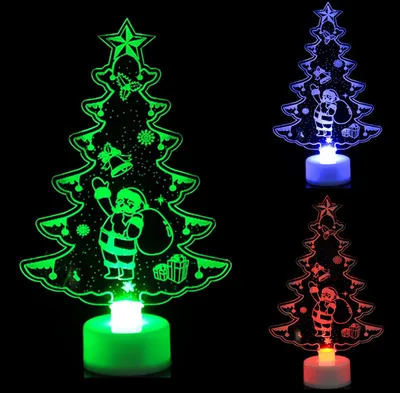 ضوء ليلي ثلاثي الأبعاد على شكل ثلج