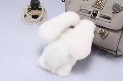 Fluffy Bunny Rabbit Fur Silicone Phone Cases