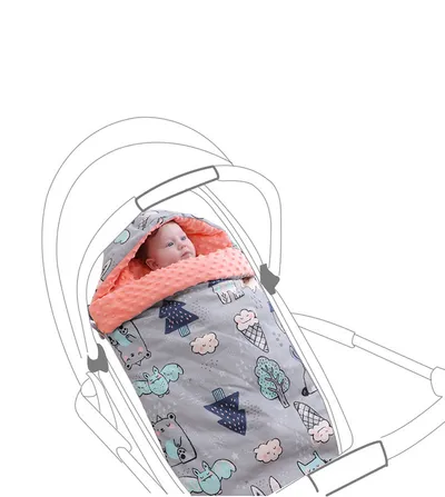 Newborn Baby Blanket Warm Fleece Stroller Cover Quilt