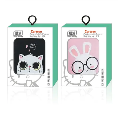 Ultra-thin cartoon girl portable power bank