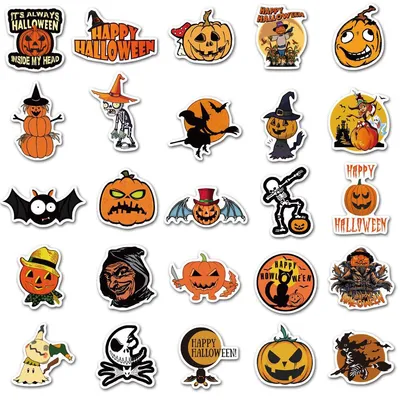 50pcs Halloween waterproof stickers