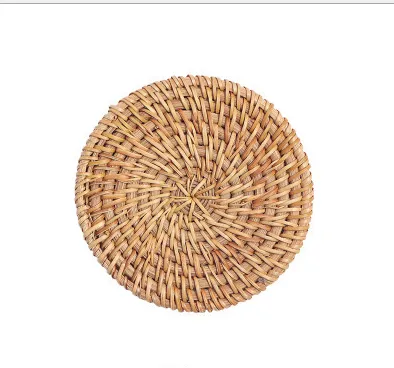 Hand-woven Vietnamese rattan coaster