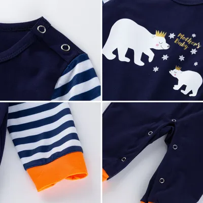 Cartoon animal baby long sleeve jumpsuit