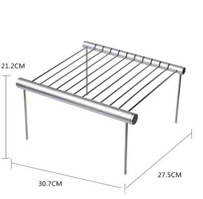 Stainless steel outdoor portable collapsible shrinking mini barbecue