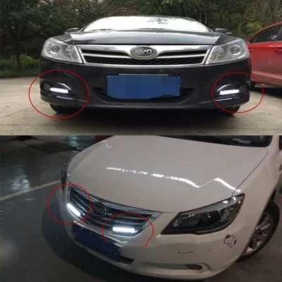 تعديل السيارة شبكة عامة مصابيح تشغيل نهارية بستة مصابيح LED