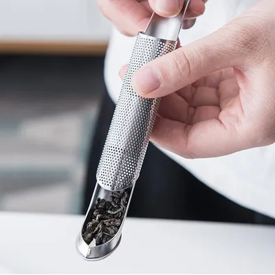 304 Stainless Steel Tea Tube with Curved Handle