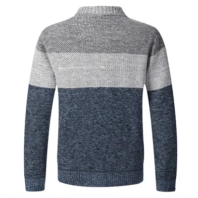 Cardigan sweater men's long-sleeved stand collar sweater