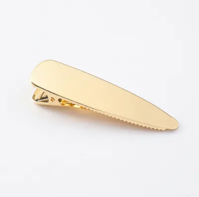 Elegant wild retro matte brushed metal hair clips Duckbill clips bangs clip side headdress