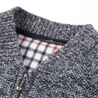 Cardigan sweater men's long-sleeved stand collar sweater